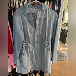 Long sleeve denim shirtdress